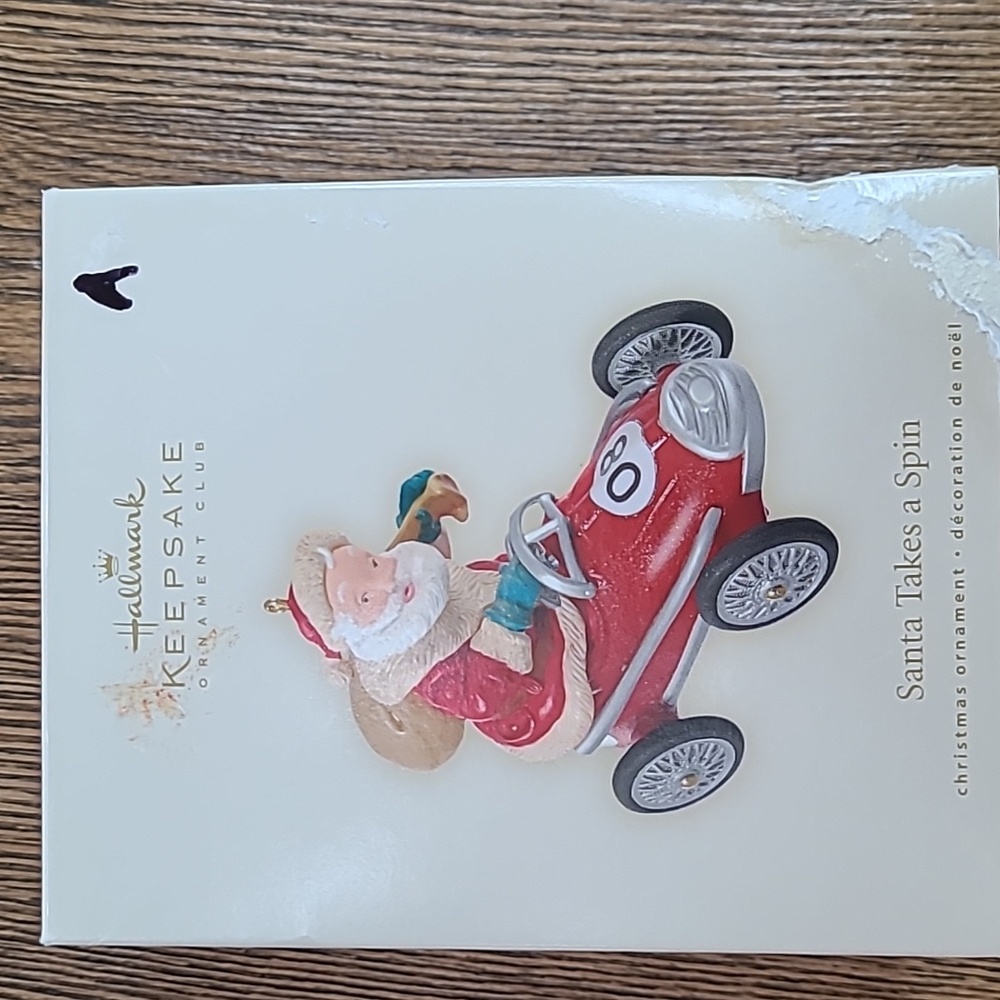 🧨 SALE! Hallmark "Santa Takes a Spin" Ornament Keepsake 2008 - Picture 6 of 8